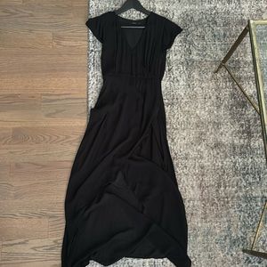 TALULA maxi dress with a slit and flutter sleeves